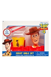 Stojan a pohárik so skladacou zubnou kefkou TOY STORY