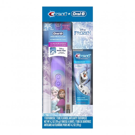 Detská elektrická zubná kefka so zubnou pastou Crest FROZEN