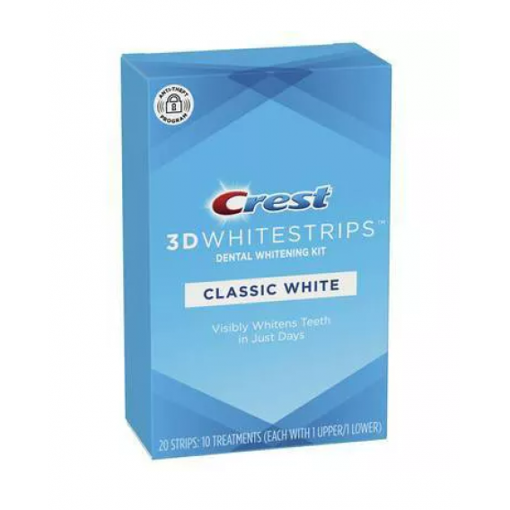 Bieliace pásiky Crest 3D Classic White