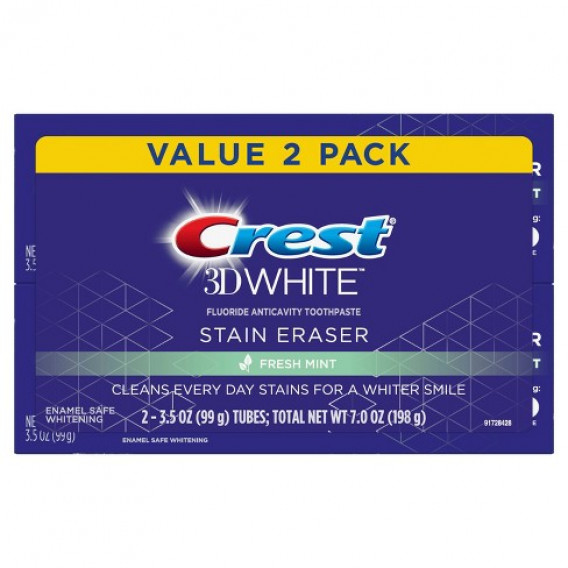 2-balenie - Bieliaca zubná pasta Crest 3D White STAIN ERASER Fresh Mint