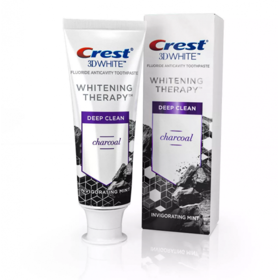 Vzorka bieliacej zubnej pasty Crest 3D White CHARCOAL