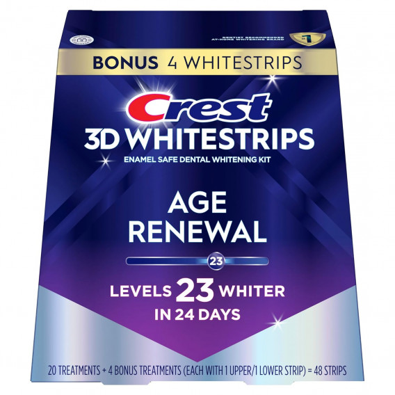 Bieliace pásiky Crest 3D Whitestrips AGE RENEWAL