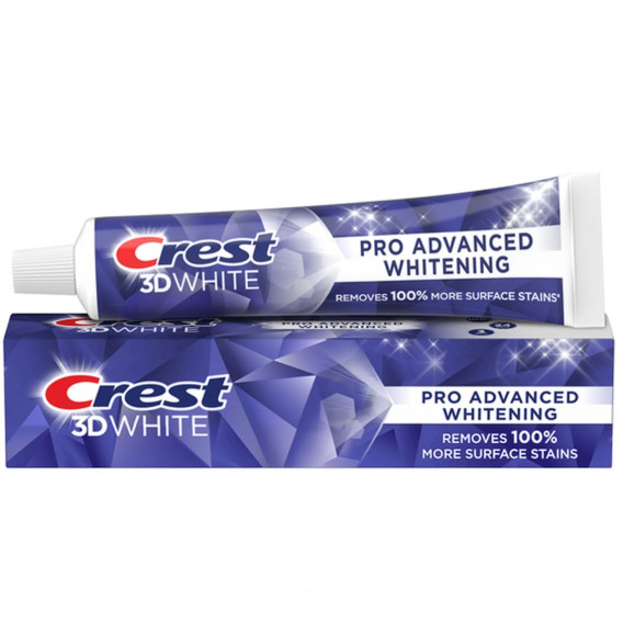 POKRČENÁ - bieliaca zubná pasta Crest 3D White PRO ADVANCED WHITENING