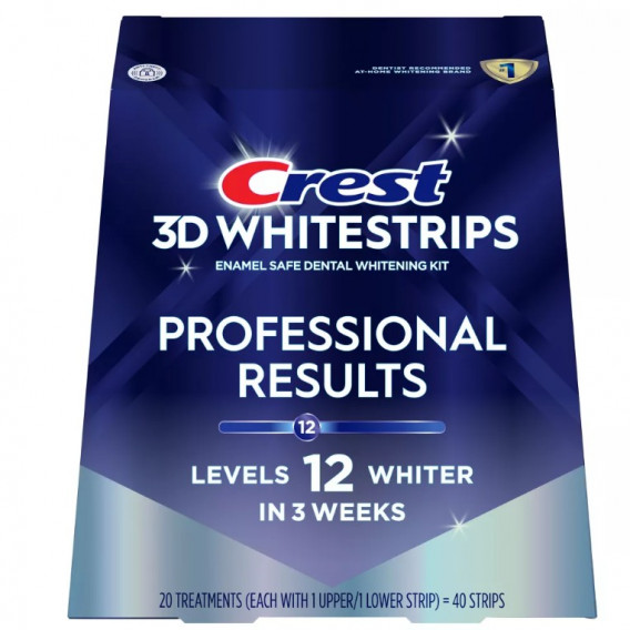 Bieliace pásiky Crest 3D Whitestrips PROFESSIONAL RESULTS