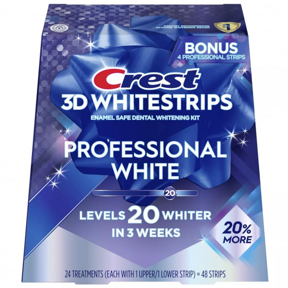 Bieliace pásiky Crest 3D Whitestrips PROFESSIONAL WHITE + BONUS (20 % MORE)